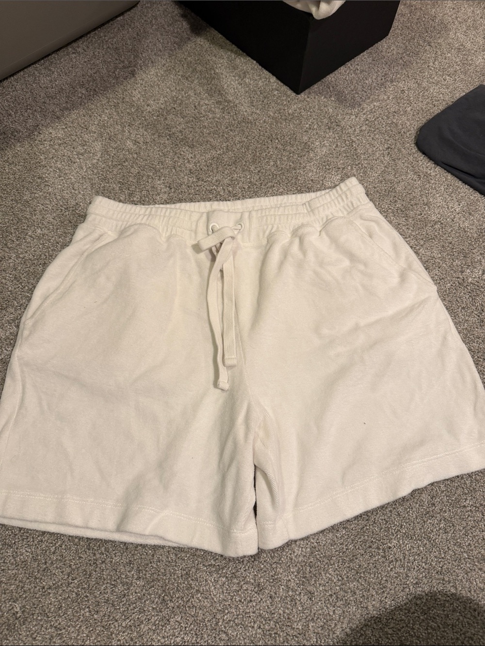 Men's Athletic Drawstring Shorts in White
